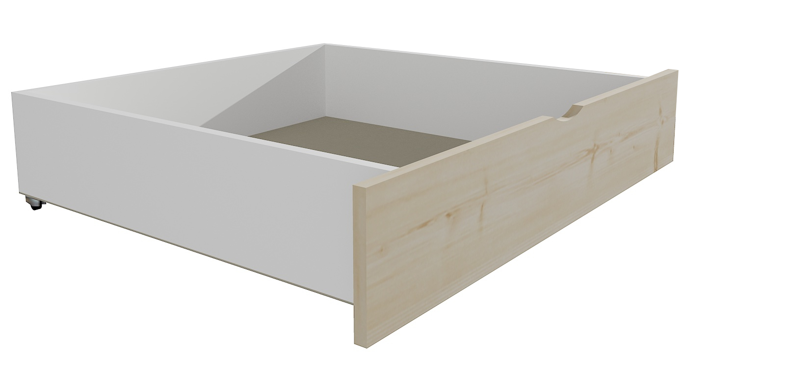 Zásuvka / šuplík masiv borovice / LTD - 1 kus / polovina délky postele (Barva dřeva: surové dřevo, Délka: 180 cm, Varianta: s přistýlkou)