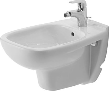 DURAVIT D-CODE závěsný bidet 355x540x345mm, s přepadem, bílá