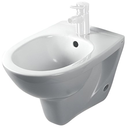 EASY závěsný bidet 360x530mm, s otvorem, bílá