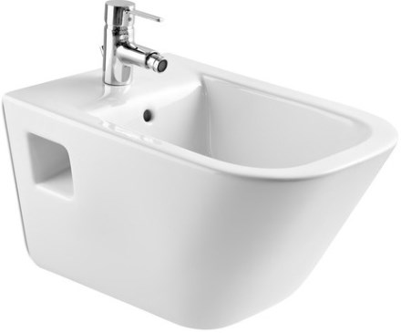 ROCA THE GAP závěsný bidet 350x540mm s otvorem pro baterii, bílá