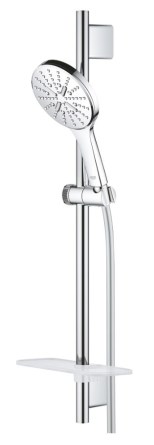GROHE RAINSHOWER SMARTACTIVE 130 sprchová souprava 4-dílná, ruční sprcha pr. 130 mm, 3 proudy, tyč, hadice, polička, chrom