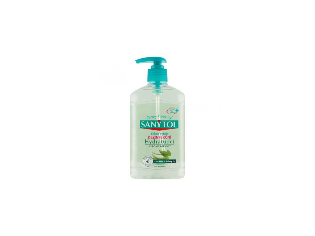Sanytol dezinfekční hydratující mýdlo aloe vera & zelený čaj 250 ml