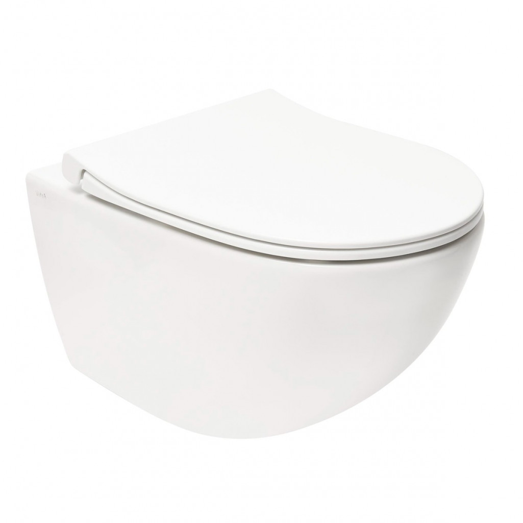 WC závěsné VitrA Sento SmoothFlush včetně sedátka, zadní odpad 7848-003-6147