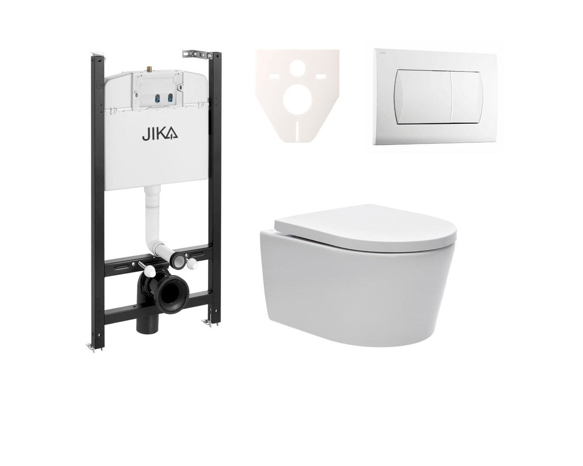 Cenově zvýhodněný závěsný WC set Jika do lehkých stěn / předstěnová montáž+ WC SAT Brevis SIKOJSW1