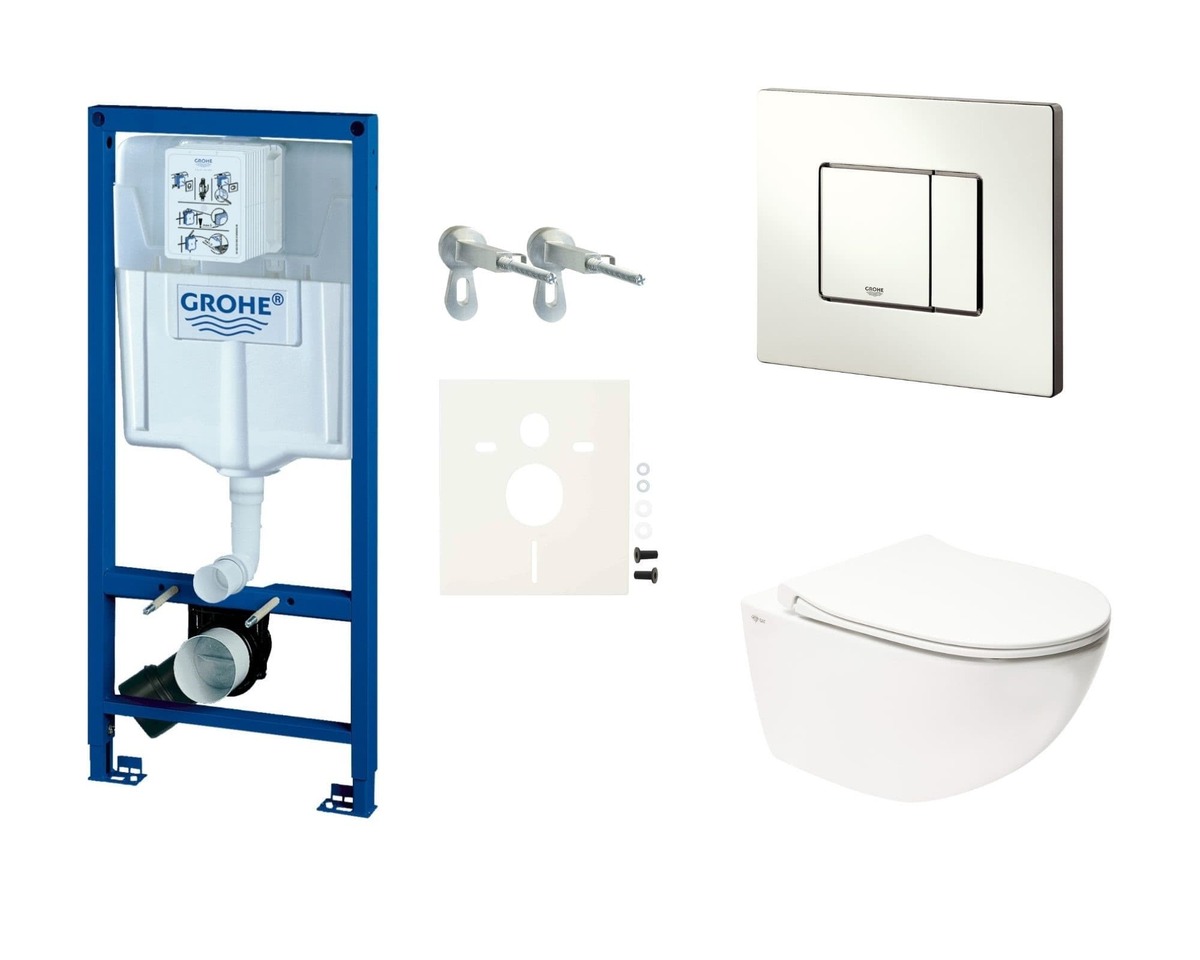 Cenově zvýhodněný závěsný WC set Grohe do lehkých stěn / předstěnová montáž+ WC SAT Infinitio SIKOGRSINF2S