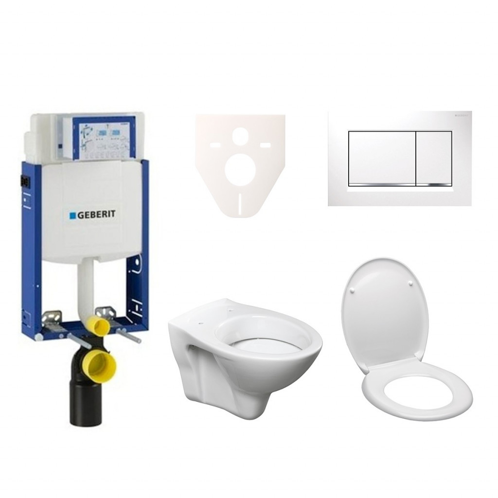 Cenově zvýhodněný závěsný WC set Geberit k zazdění + WC S-Line S-line Pro 110.302.00.5ND5