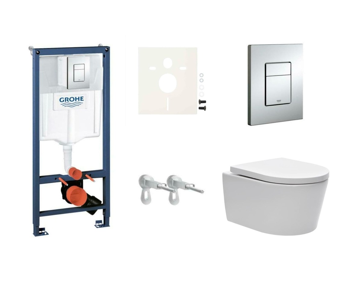 Cenově zvýhodněný závěsný WC set Grohe do lehkých stěn / předstěnová montáž+ WC SAT Brevis SIKOGRS3W0