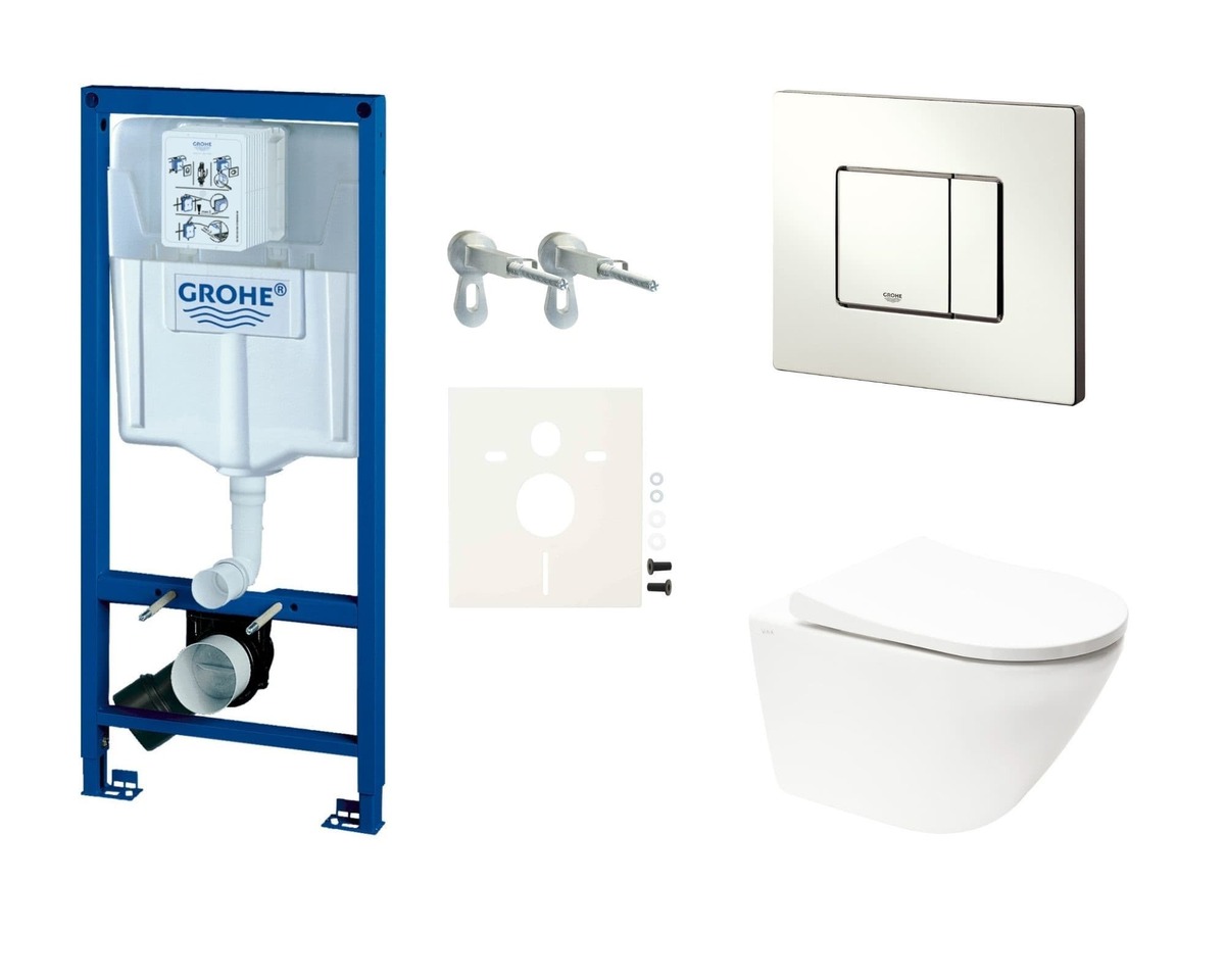 Cenově zvýhodněný závěsný WC set Grohe do lehkých stěn / předstěnová montáž+ WC Vitra Integra SIKOGRSINTRE2S