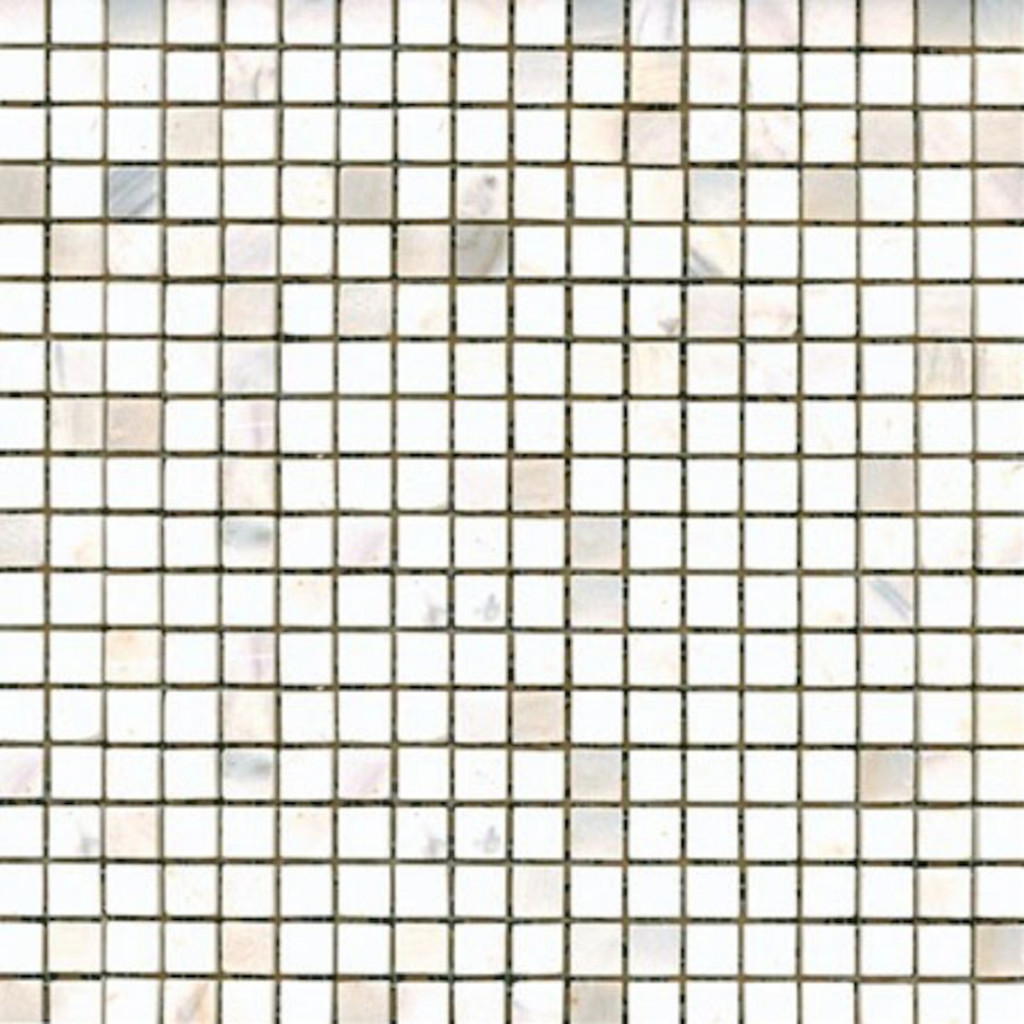 Kamenná mozaika Premium Mosaic Stone bílá 30x30 cm leštěná STMOS15WHP