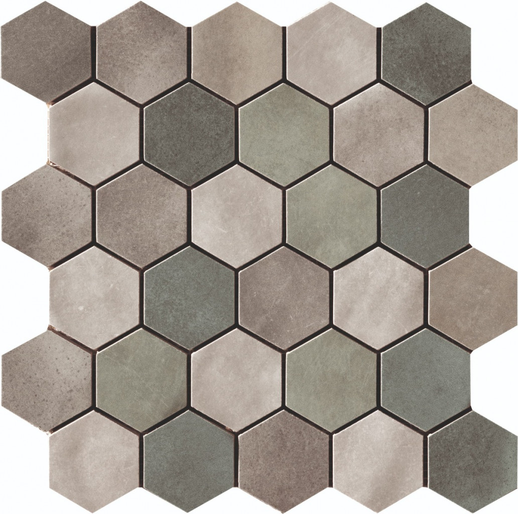 Mozaika Cir Materia Prima mix green hexagon 27x27 cm lesk 10699201