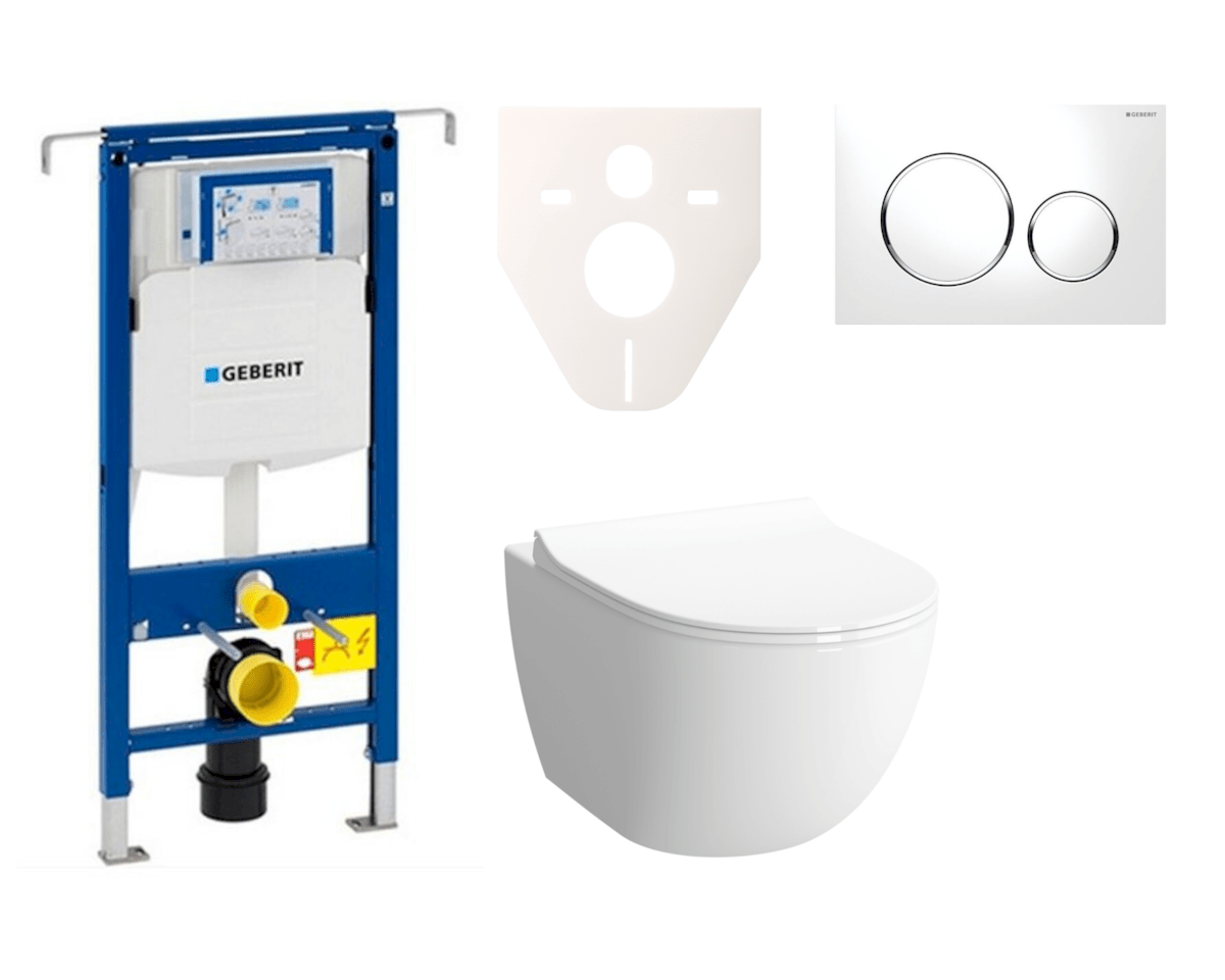 Cenově zvýhodněný závěsný WC set Geberit do lehkých stěn / předstěnová montáž+ WC VitrA VitrA Shift SIKOGES4N4