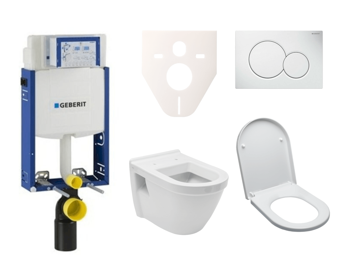 Cenově zvýhodněný závěsný WC set Geberit k zazdění + WC VitrA S50 SIKOGE2V1