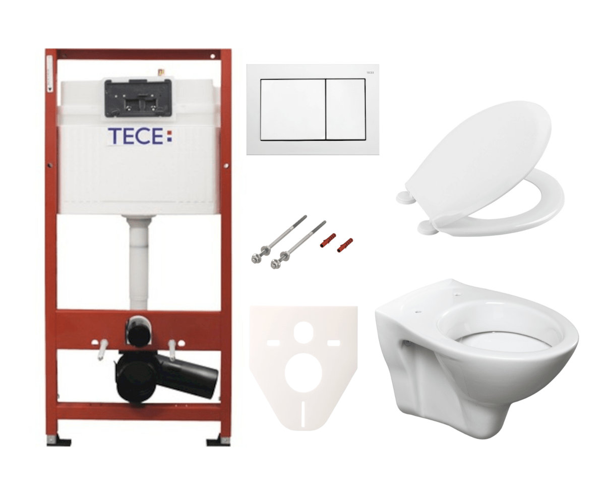 Cenově zvýhodněný závěsný WC set TECE do lehkých stěn / předstěnová montáž+ WC S-Line S-line Pro SIKOTSR0