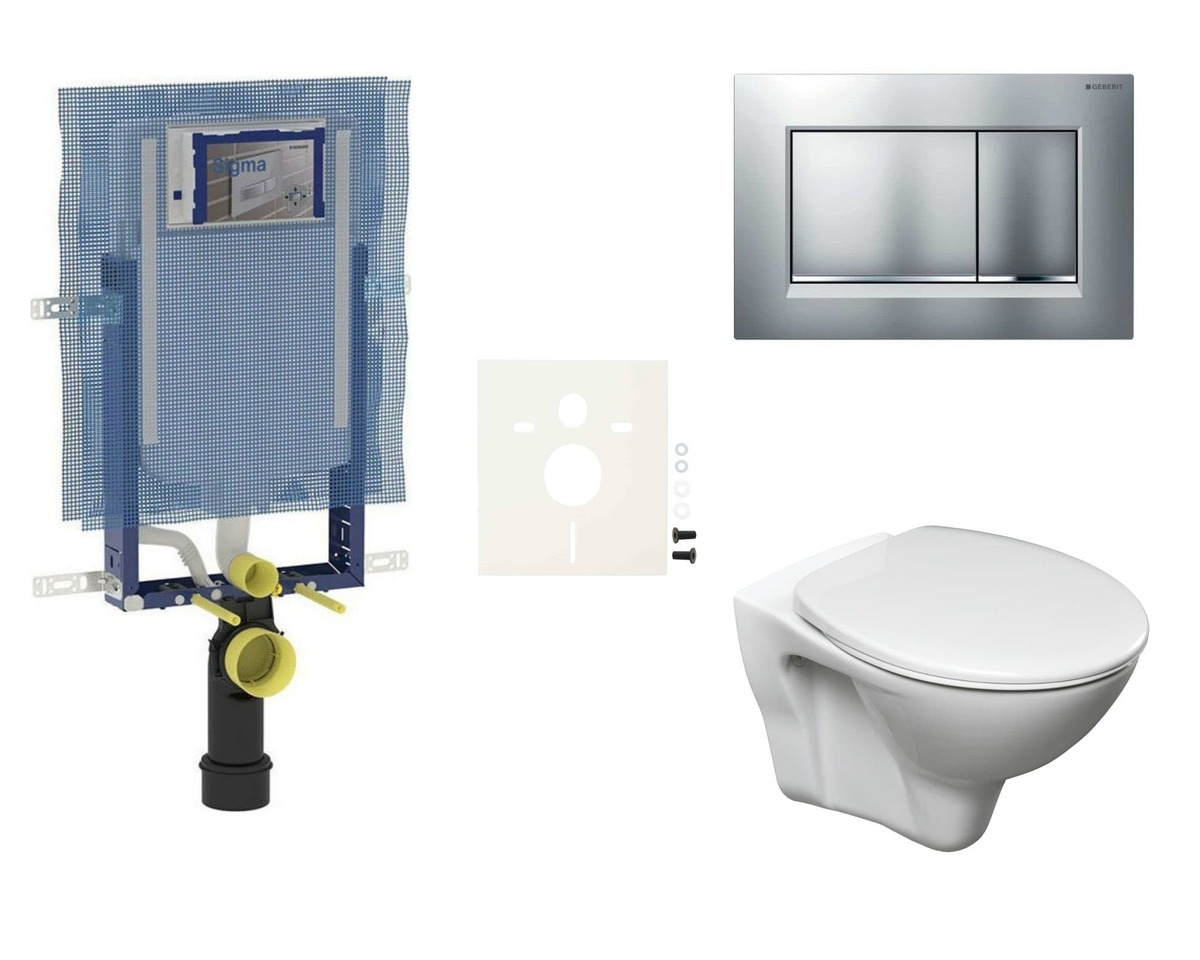 Cenově zvýhodněný závěsný WC set Geberit k zazdění + WC S-Line Pro SIKOGEZSLS30