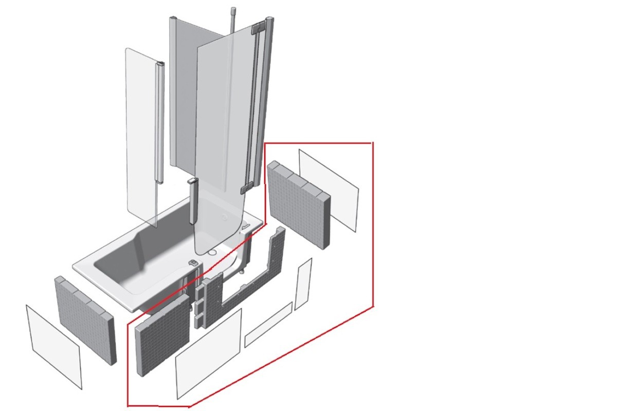 Panel k vaně Juwel Duett 160 cm akrylát DUP001WS