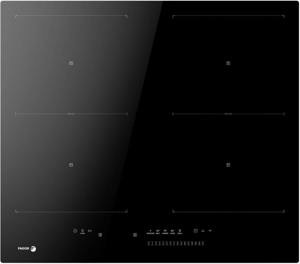 Indukční varná deska Fagor černá 4IFZONE40BS
