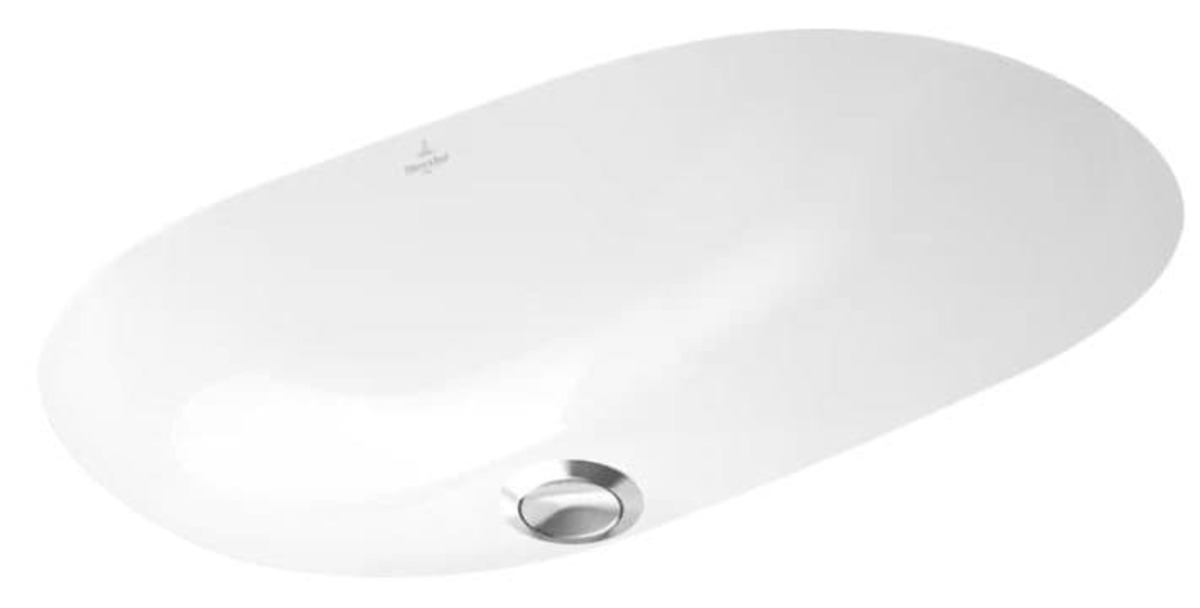 Zápustné umyvadlo Villeroy & Boch O.novo 60x35 cm bez otvoru pro baterii, bez přepadu 416260R1