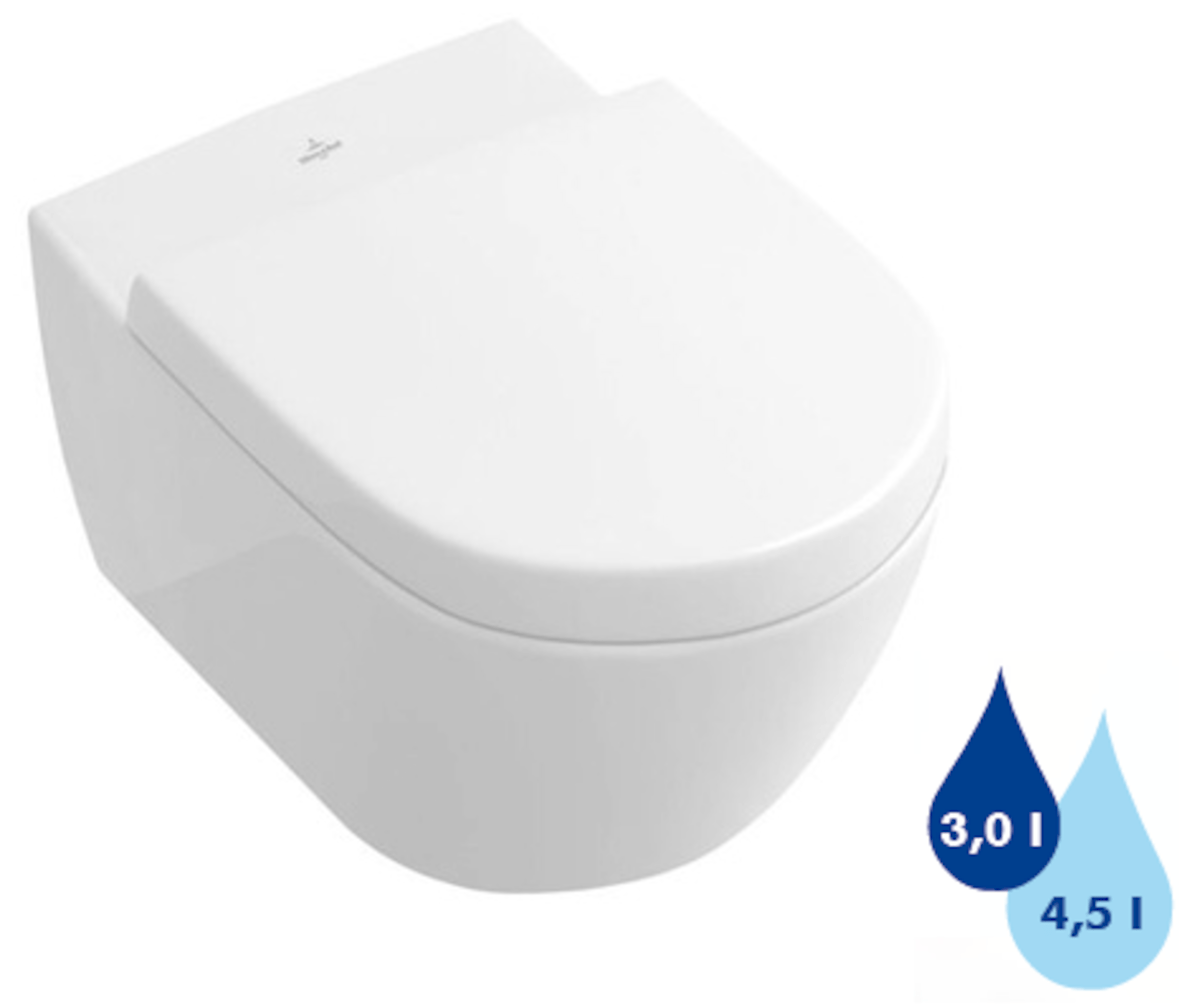 Wc závěsné Villeroy & Boch Subway 2.0 zadní odpad 56001001