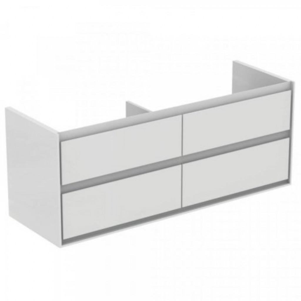 Koupelnová skříňka pod umyvadlo Ideal Standard Connect Air 130x44x51,7 cm bílá lesk/světle šedá mat E0824KN