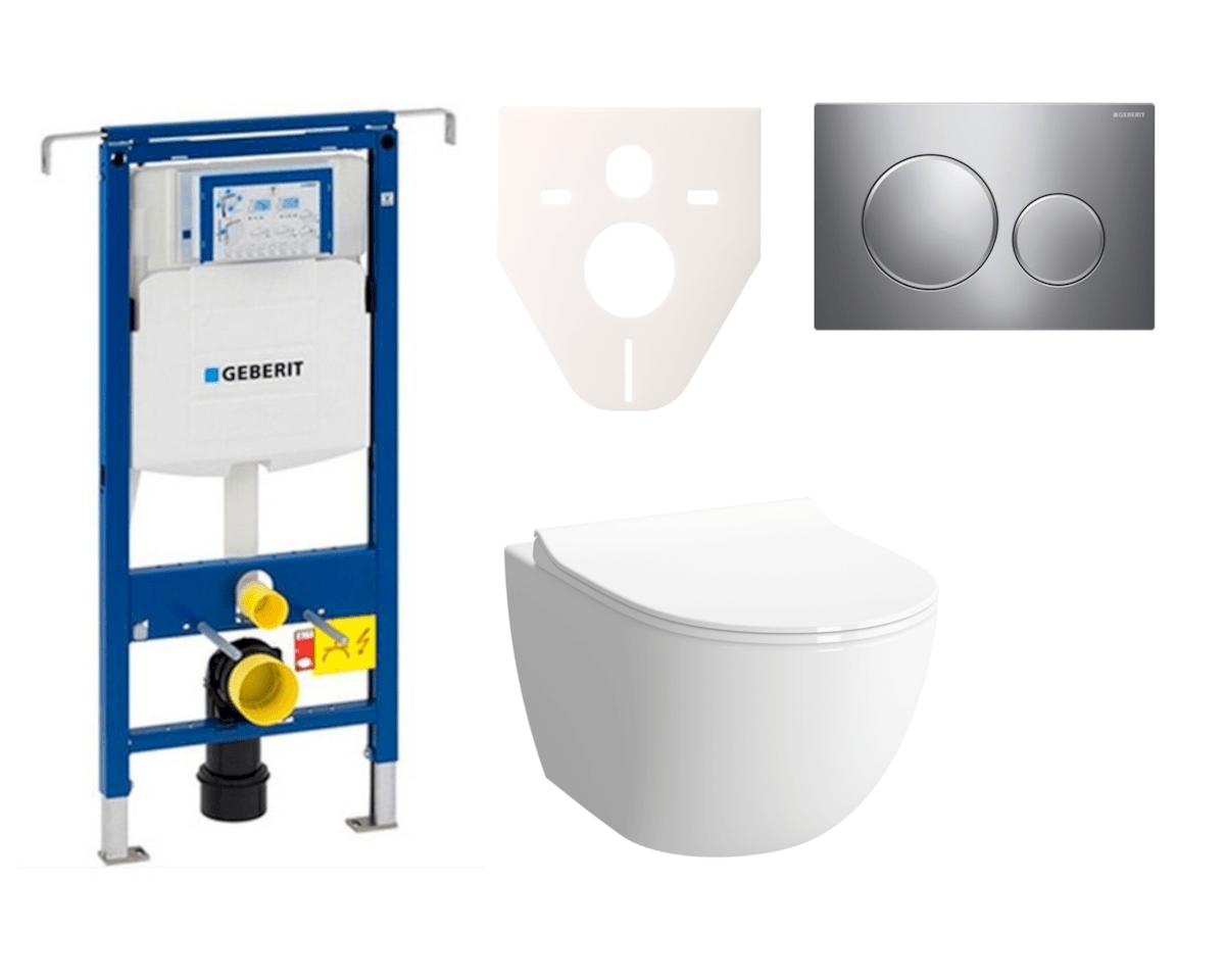 Cenově zvýhodněný závěsný WC set Geberit do lehkých stěn / předstěnová montáž+ WC VitrA VitrA Shift SIKOGES4N41