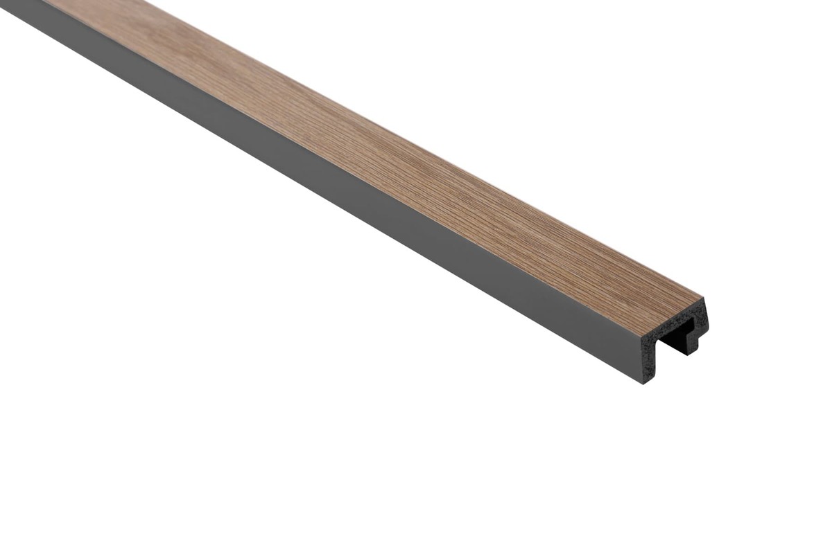 Obkladová lamela levé ukončení Fineza Slat Large Grey oak 270x3,6 cm SLAT03GOL