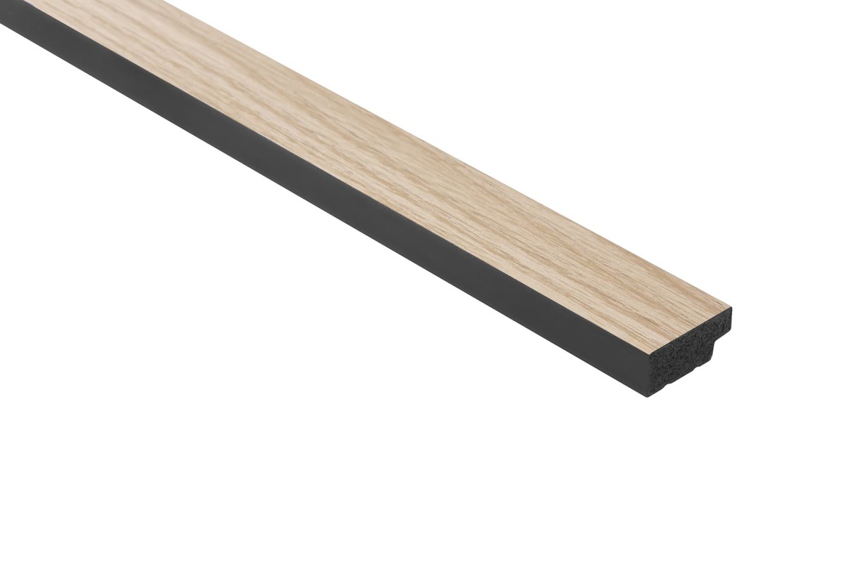 Obkladová lamela levé ukončení Fineza Slat Medium Light oak 270x3,6 cm SLAT02LOL