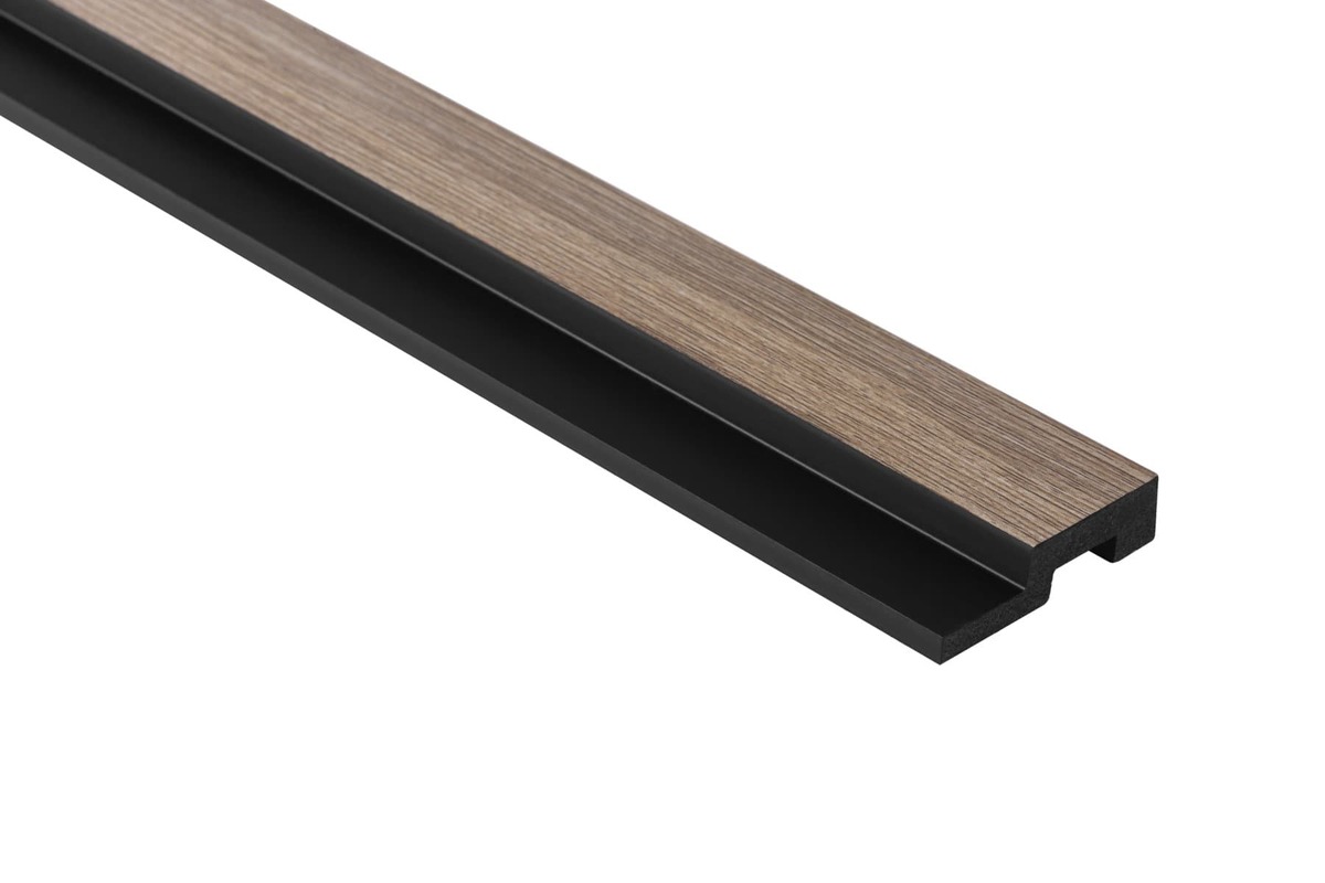 Obkladová lamela pravé ukončení Fineza Slat Medium Grey oak 270X2,3 cm SLAT02GOR