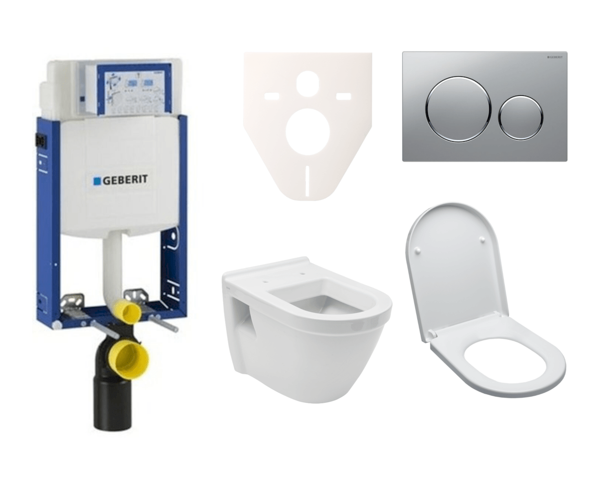 Cenově zvýhodněný závěsný WC set Geberit k zazdění + WC VitrA Integra vč. sedátka SIKOGE2V42