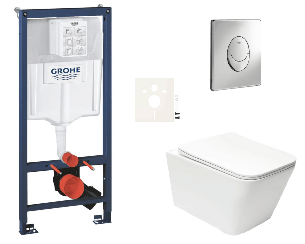 Závěsný wc set do lehkých stěn / předstěnová montáž Swiss Aqua Technologies Infinitio SIKOGRSIN12SA