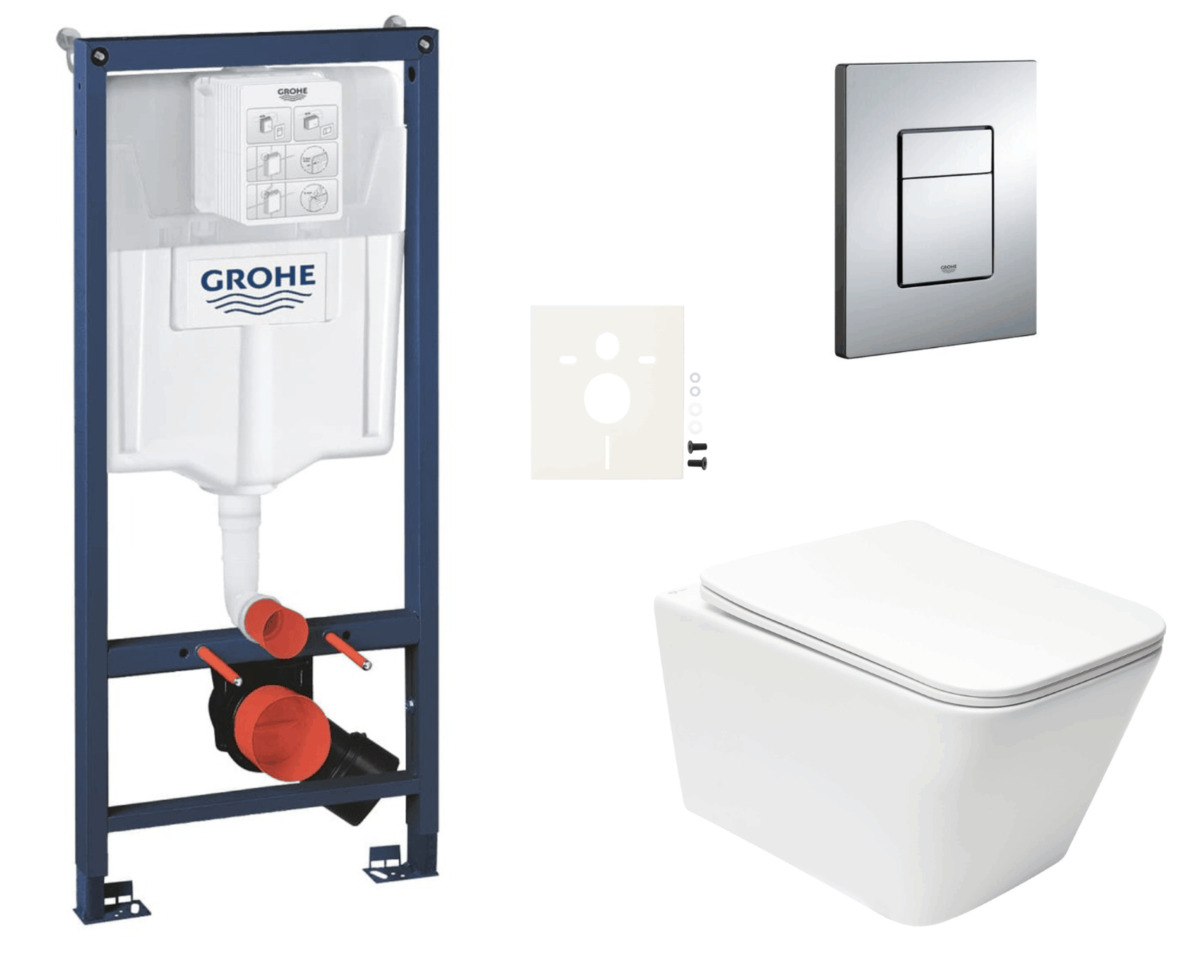 Závěsný wc set do lehkých stěn / předstěnová montáž Swiss Aqua Technologies Infinitio SIKOGRSIN12E