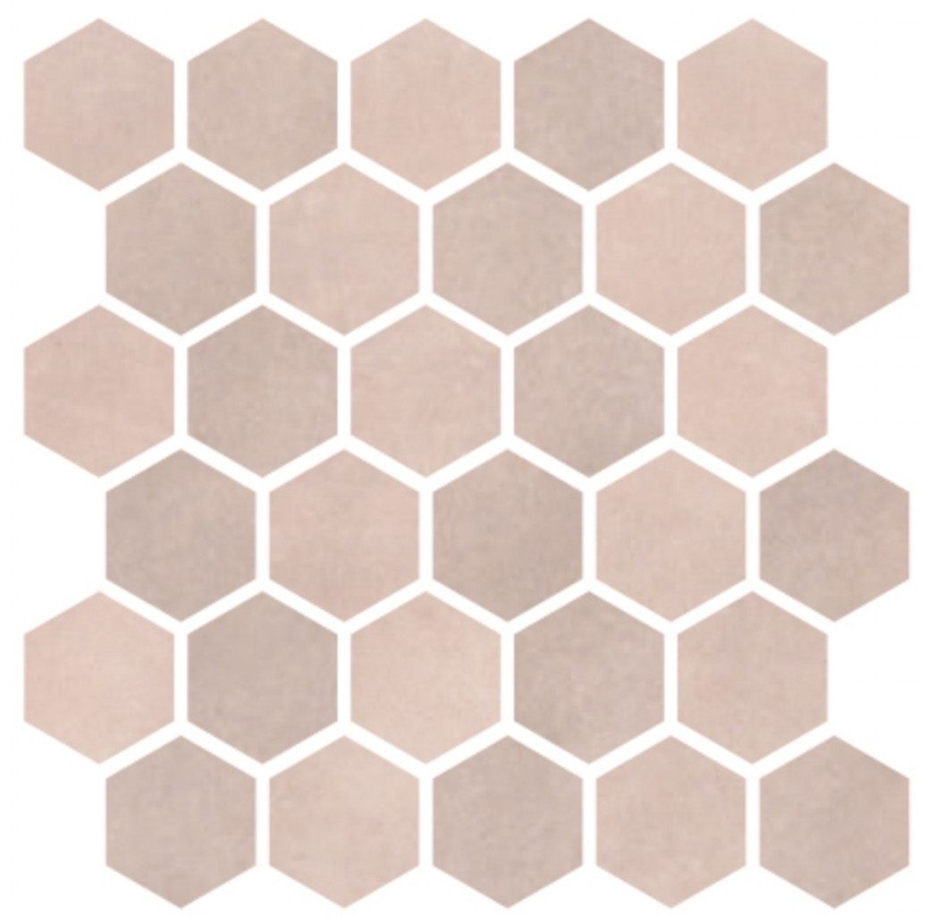 Mozaika Cir Materia Prima pink velvet hexagon 27x27 cm lesk 1069917