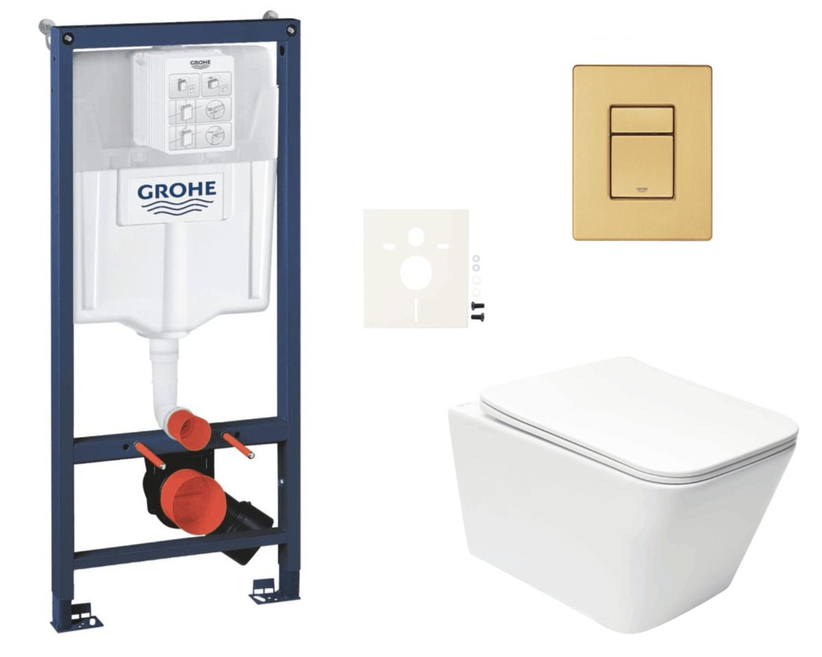 Závěsný wc set do lehkých stěn / předstěnová montáž Swiss Aqua Technologies Infinitio SIKOGRSIN12SCGN0