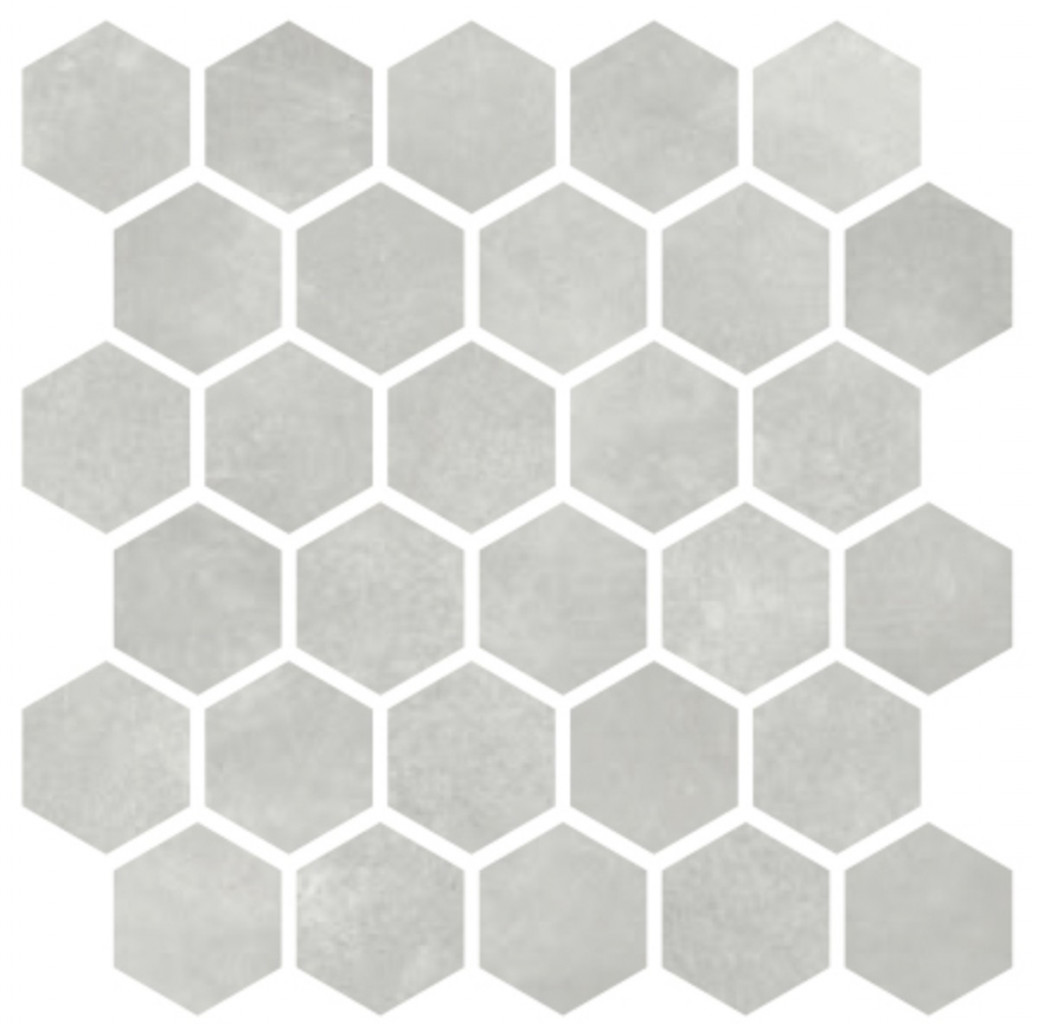 Mozaika Cir Materia Prima grey vetiver hexagon 27x27 cm lesk 1069911